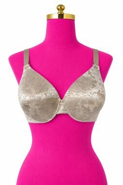 Soma 38DDD Bra Tan Vanishing Back Full Coverage Lace Underwire